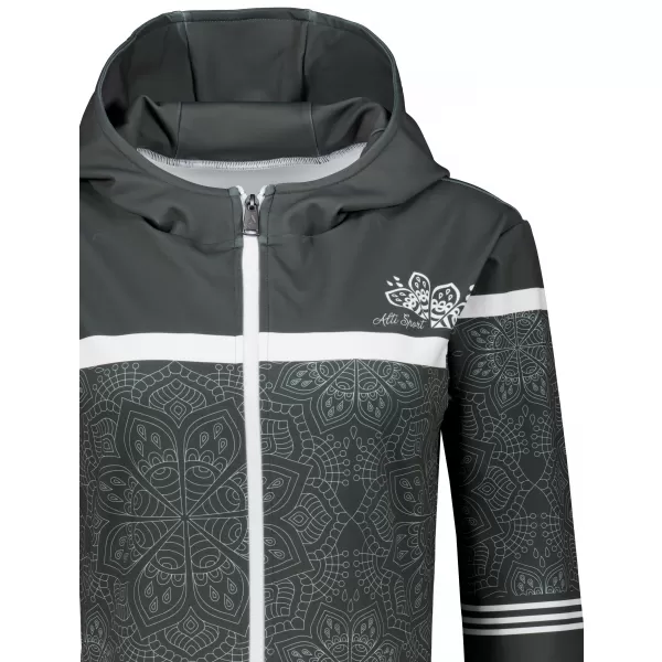  Női pulóver a zip prémiumon ALTISPORT VOJ/ALW023MI02 SZÜRKE 