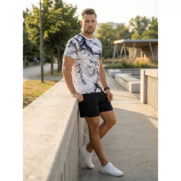  Férfi funkcionális T -piró prémium ALTISPORT VOJ/ALM071TR01 FEHÉR -ÉS -FEKETE 
