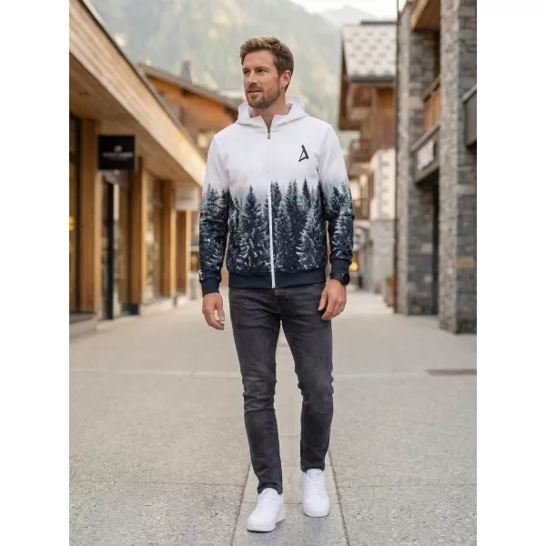  Férfi pulóver a zip prémiumon ALTISPORT VOJ/ALM058MI02 FEHÉR -GRAY 