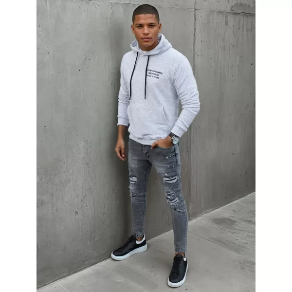  Férfi pulóver DSTREET BX5462 VILÁGOSSZÜRKE 