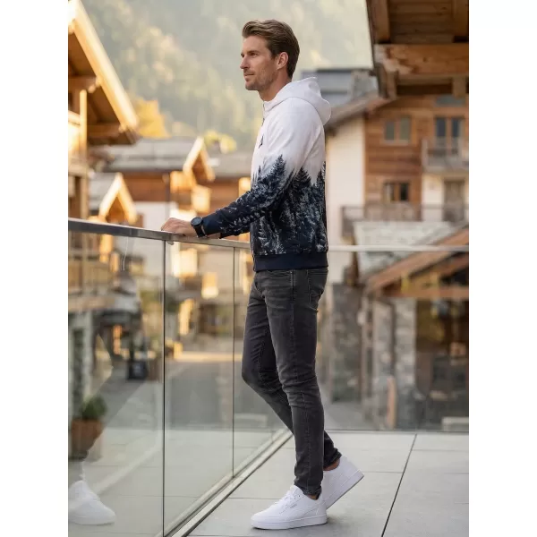  Férfi pulóver a zip prémiumon ALTISPORT VOJ/ALM058MI02 FEHÉR -GRAY 