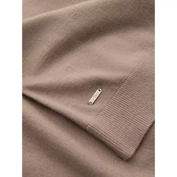  Férfi pulóver OMBRE OM-SWTN-0127 SÖTÉT BÉZS 