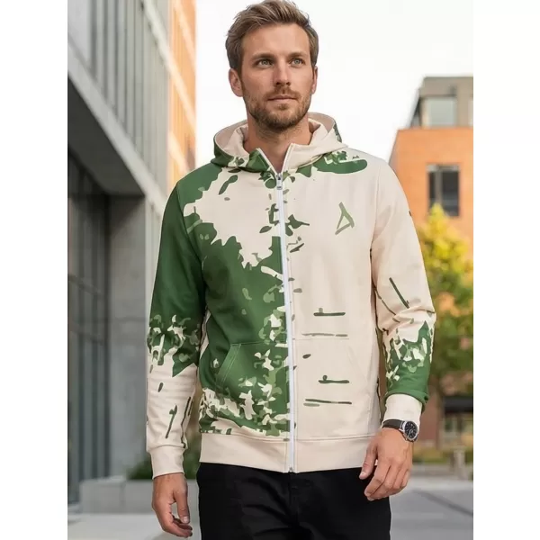  Férfi pulóver a zip prémiumon ALTISPORT VOJ/ALM057MI02 ZÖLD 