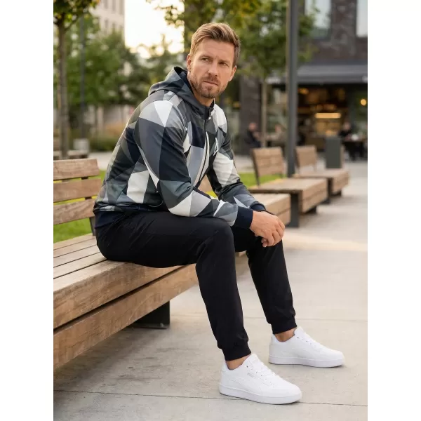  Férfi pulóver a zip prémiumon ALTISPORT VOJ/ALM007MI02 SZÜRKE 