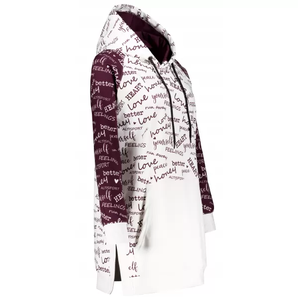  Női funkcionális pulóver prémium ALTISPORT VOJ/ALW067MI03 BURGUNDIA 