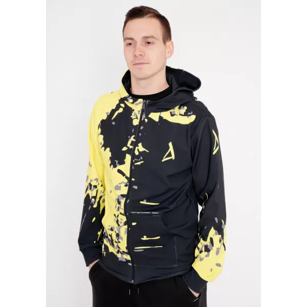  Férfi pulóver a zip prémiumon ALTISPORT VOJ/ALM057MI02 FLUO SÁRGA 