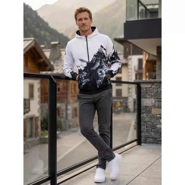  Férfi pulóver a zip prémiumon ALTISPORT VOJ/ALM059MI02 FEHÉR 