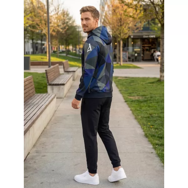  Férfi pulóver a zip prémiumon ALTISPORT VOJ/ALM007MI02 SÖTÉTKÉK 