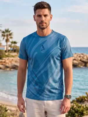 Férfi funkcionális T -piró prémium ALTISPORT VOJ/ALM072TR01 ÉJFÉLI KÉK