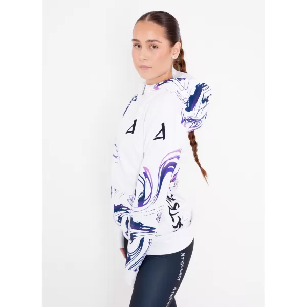  Női pulóver a zip prémiumon ALTISPORT VOJ/ALW064MI02 FEHÉR -VIOLET 