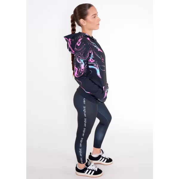  Női pulóver a zip prémiumon ALTISPORT VOJ/ALW064MI02 FEKETE -PINK 