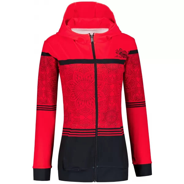  Női pulóver a zip prémiumon ALTISPORT VOJ/ALW023MI02 PIROS 