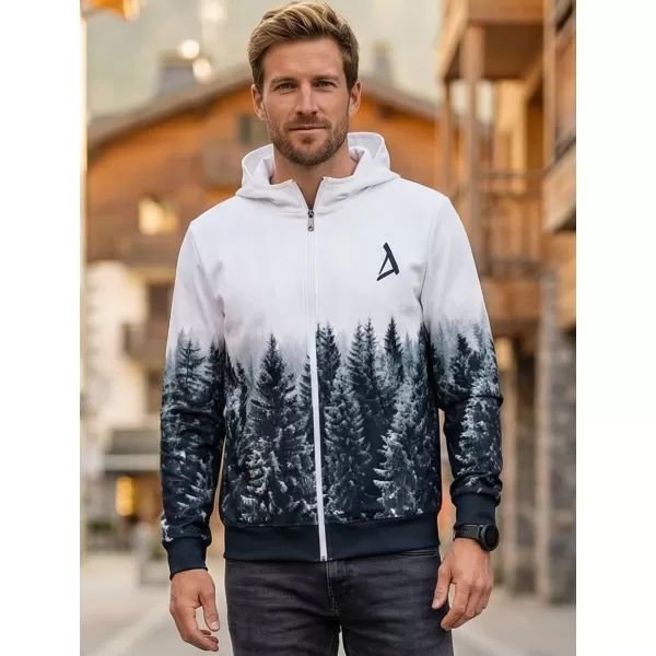  Férfi pulóver a zip prémiumon ALTISPORT VOJ/ALM058MI02 FEHÉR -GRAY 
