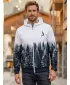 Férfi pulóver a zip prémiumon ALTISPORT VOJ/ALM058MI02 FEHÉR -GRAY
