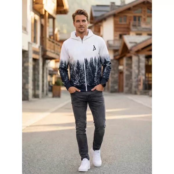  Férfi pulóver a zip prémiumon ALTISPORT VOJ/ALM058MI02 FEHÉR -GRAY 