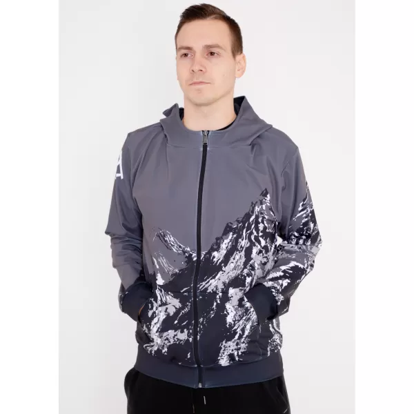  Férfi pulóver a zip prémiumon ALTISPORT VOJ/ALM059MI02 SZÜRKE 
