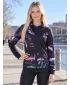 Női pulóver a zip prémiumon ALTISPORT VOJ/ALW064MI02 FEKETE -PINK