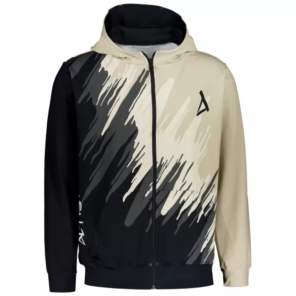  Férfi pulóver a zip prémiumon ALTISPORT VOJ/ALM006MI02 FEKETE -BROWN 