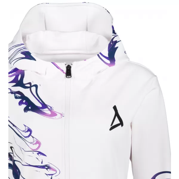  Női pulóver a zip prémiumon ALTISPORT VOJ/ALW064MI02 FEHÉR -VIOLET 
