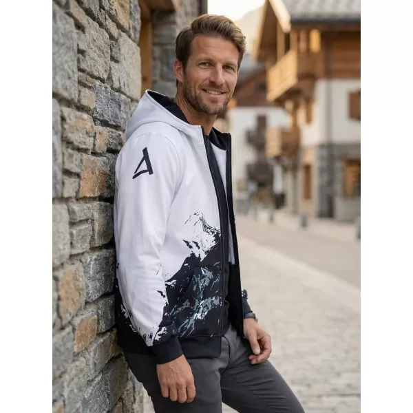  Férfi pulóver a zip prémiumon ALTISPORT VOJ/ALM059MI02 FEHÉR 