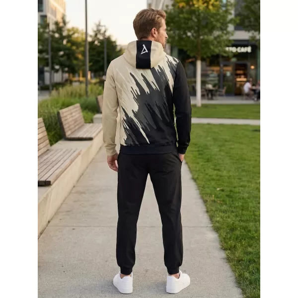  Férfi pulóver a zip prémiumon ALTISPORT VOJ/ALM006MI02 FEKETE -BROWN 