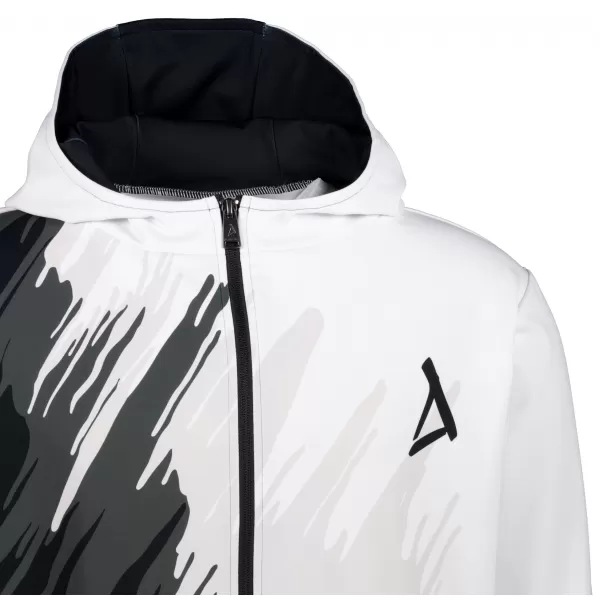  Férfi pulóver a zip prémiumon ALTISPORT VOJ/ALM006MI02 FEKETE -FEHÉR 