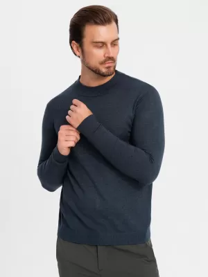 Férfi pulóver OMBRE OM-SWTN-0125 SÖTÉTKÉK