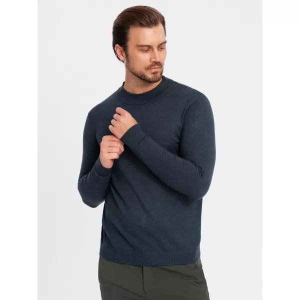  Férfi pulóver OMBRE OM-SWTN-0125 SÖTÉTKÉK 