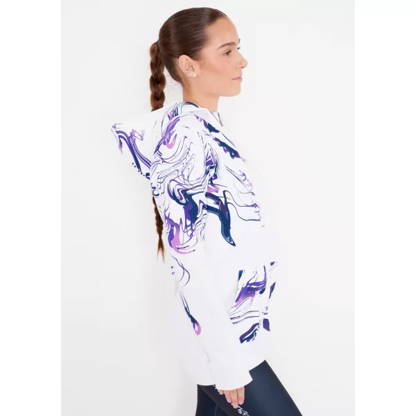  Női pulóver a zip prémiumon ALTISPORT VOJ/ALW064MI02 FEHÉR -VIOLET 