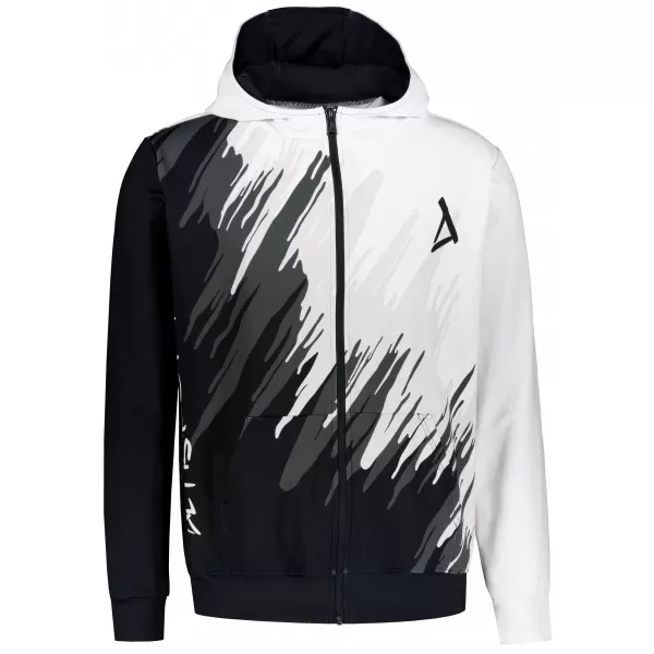  Férfi pulóver a zip prémiumon ALTISPORT VOJ/ALM006MI02 FEKETE -FEHÉR 