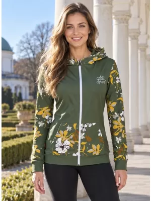 Női pulóver a zip prémiumon ALTISPORT VOJ/ALW063MI02 KHAKI