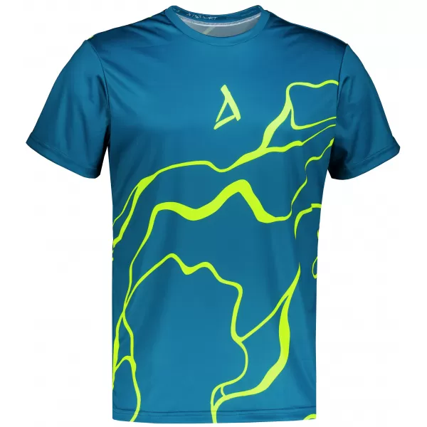 Férfi funkcionális T -piró prémium ALTISPORT VOJ/ALM073TR01 NAVY-FLUO SÁRGA 