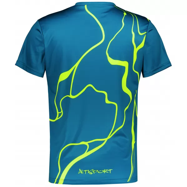  Férfi funkcionális T -piró prémium ALTISPORT VOJ/ALM073TR01 NAVY-FLUO SÁRGA 