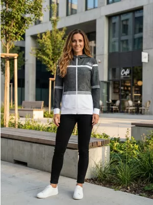 Női pulóver a zip prémiumon ALTISPORT VOJ/ALW023MI02 SZÜRKE