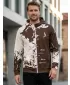 Férfi pulóver a zip prémiumon ALTISPORT VOJ/ALM057MI02 BARNA