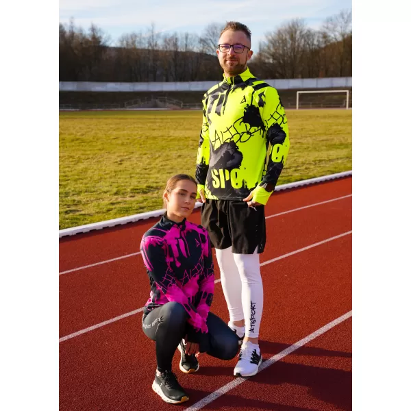 Férfi sport pulóver prémium plusz ALTISPORT VOJ/ALM076MI04 FLUO-SÁRGA 