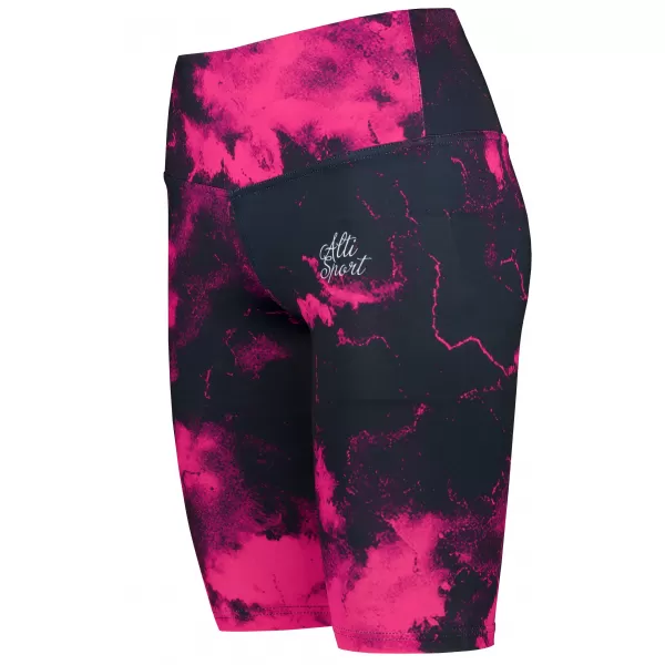  Női nadrág a térd prémium felett ALTISPORT VOJ/ALW066LEG02 FEKETE -PINK 