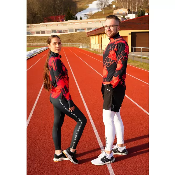  Női sport pulóver prémium plusz ALTISPORT VOJ/ALW076MI04 PIROS/FEKETE 