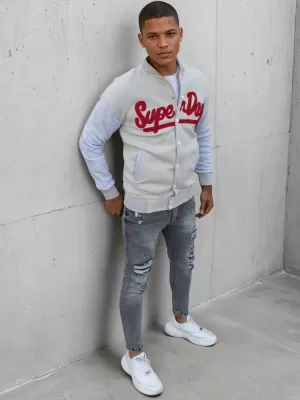 Férfi pulóver DSTREET BX5445 FEHÉR