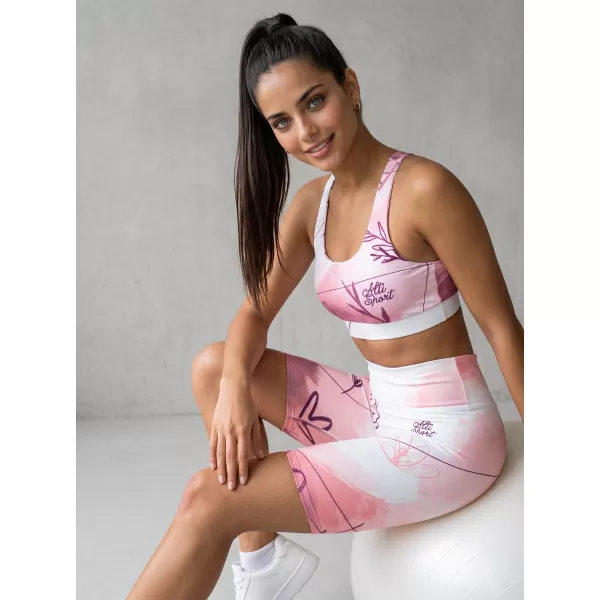 Női nadrág a térd prémium felett ALTISPORT VOJ/ALW083LEG02 FEHÉR -PINK 