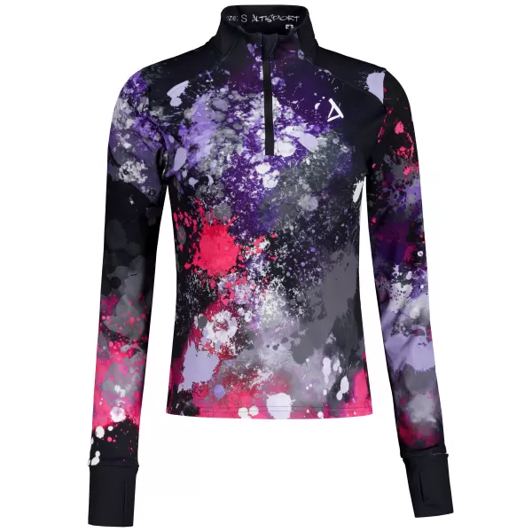  Női sport pulóver prémium plusz ALTISPORT VOJ/ALW055MI04 FEKETE -PINK 