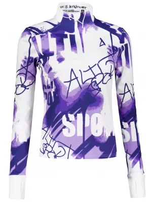 Női sport pulóver prémium plusz ALTISPORT VOJ/ALW076MI04 IBOLYA/FEHÉR