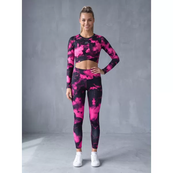  Női hosszú nadrág prémium ALTISPORT VOJ/ALW066LEG01 FEKETE -PINK 