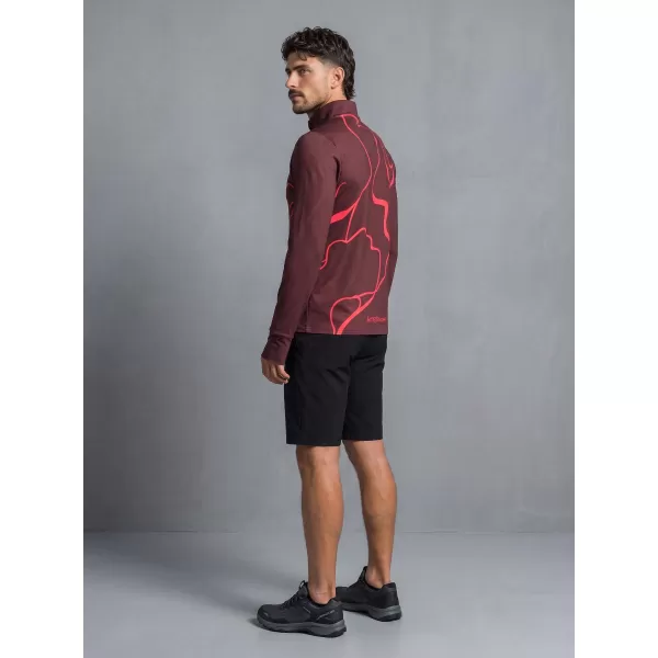  Férfi sport pulóver prémium plusz ALTISPORT VOJ/ALM073MI04 BORVÖRÖS 