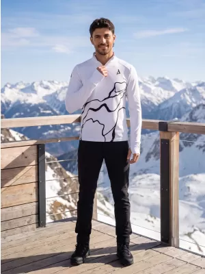Férfi sport pulóver prémium plusz ALTISPORT VOJ/ALM073MI04 FEHÉR