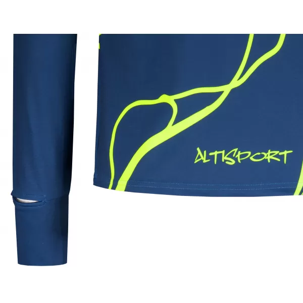  Férfi sport pulóver prémium plusz ALTISPORT VOJ/ALM073MI04 NAVY-FLUO SÁRGA 