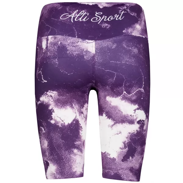  Női nadrág a térd prémium felett ALTISPORT VOJ/ALW066LEG02 FEHÉR -VIOLET 
