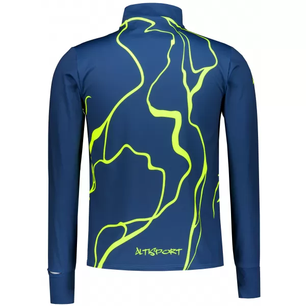  Férfi sport pulóver prémium plusz ALTISPORT VOJ/ALM073MI04 NAVY-FLUO SÁRGA 