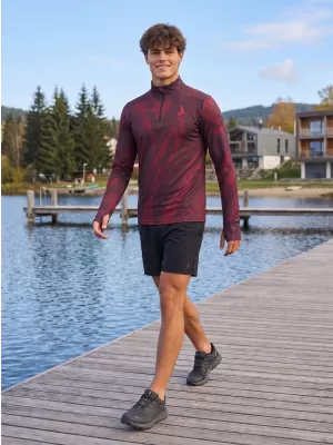 Férfi sport pulóver prémium plusz ALTISPORT VOJ/ALM072MI04 BORVÖRÖS