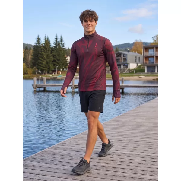  Férfi sport pulóver prémium plusz ALTISPORT VOJ/ALM072MI04 BORVÖRÖS 